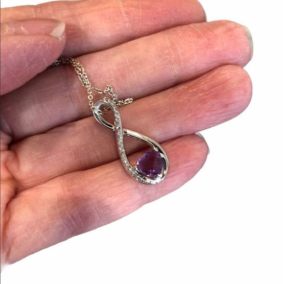 heart stone with infinity love ❤️ purple tone - Picture 11 of 12